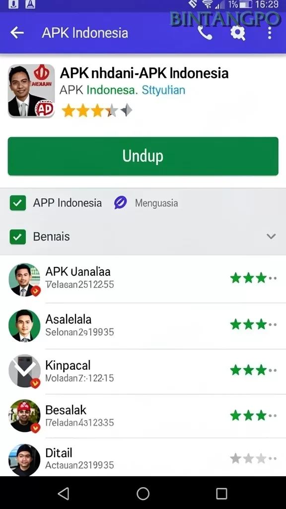 Cuplikan layar AAKASINO — menu navigasi
