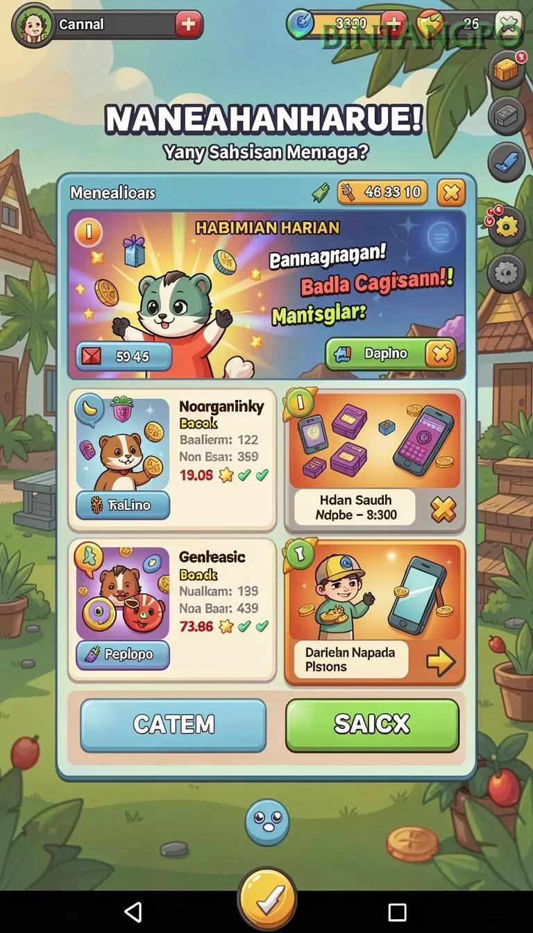Cuplikan layar 77RP — halaman utama